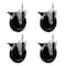 Service Caster 5 Inch Soft Rubber Wheel Swivel 34 Inch Threaded Stem Caster Set with Brake SCC SCC-TS20S514-SRS-PLB-34212-4 - alternate 1